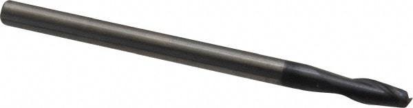 Spiral Router Bit: 0.125" Dia, 0.25" LOC, 1/8" Shank Dia, Upcut