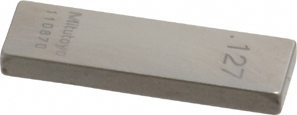 Mitutoyo 611167-531 Rectangle Steel Gage Block: 0.127", Grade 0 Image