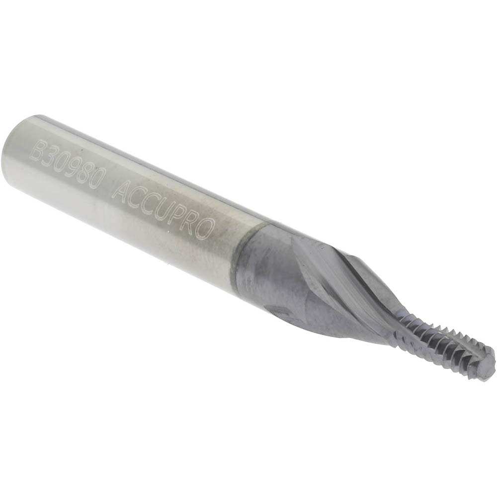 Accupro Helical Flute Thread Mill 832, Internal, 3 Flute, 1/4