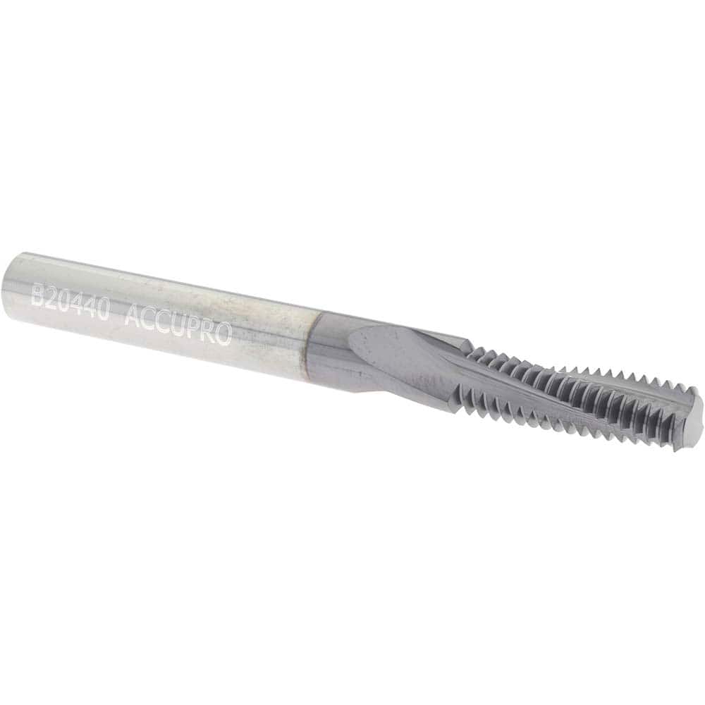 Accupro 930-31224 Helical Flute Thread Mill: 5/16-24, Internal, 3 Flute, 1/4" Shank Dia, Solid Carbide 