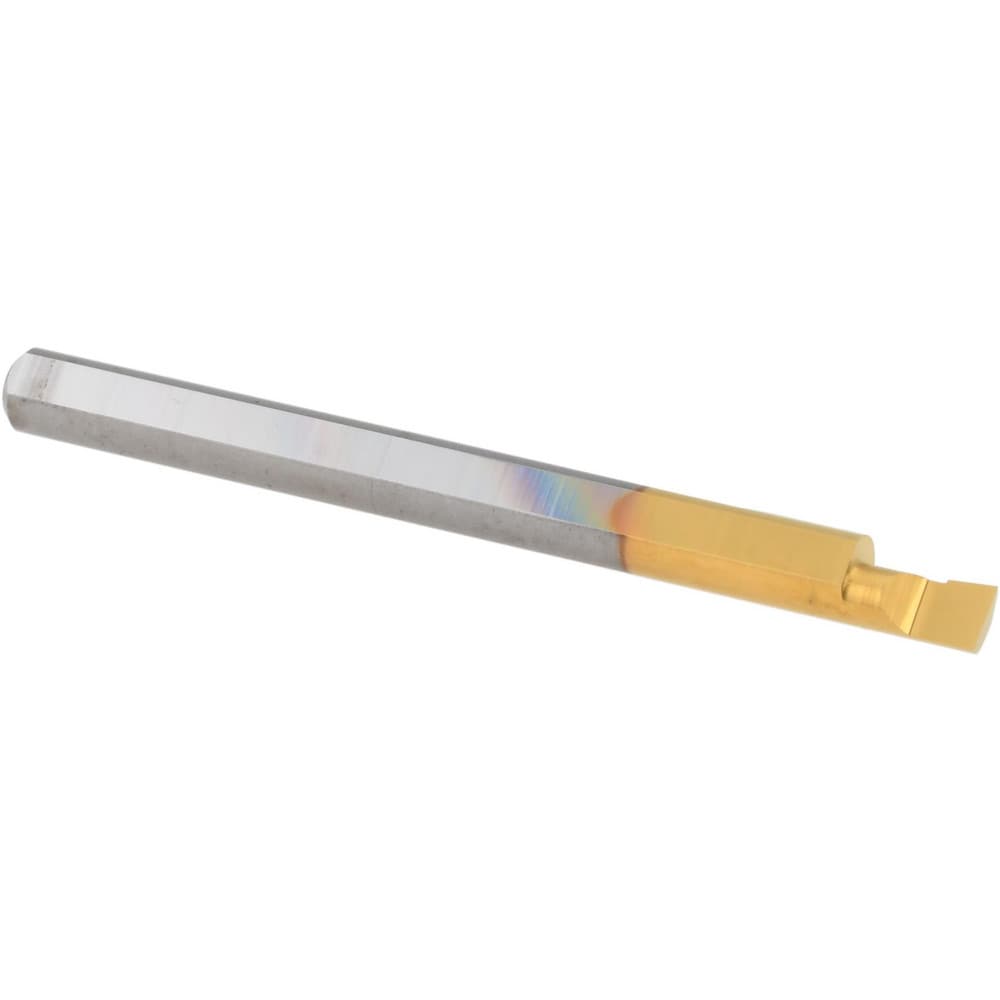 Boring Bar: 0.1000" Min Bore Dia, 0.1500" Max Bore Depth, Right Hand, 1/8" Shank Dia, Micrograin Solid Carbide