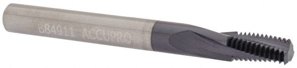 Accupro 936-12527 Helical Flute Thread Mill: 1/16 & 1/8, Internal, 3 Flute, 1/4" Shank Dia, Solid Carbide 