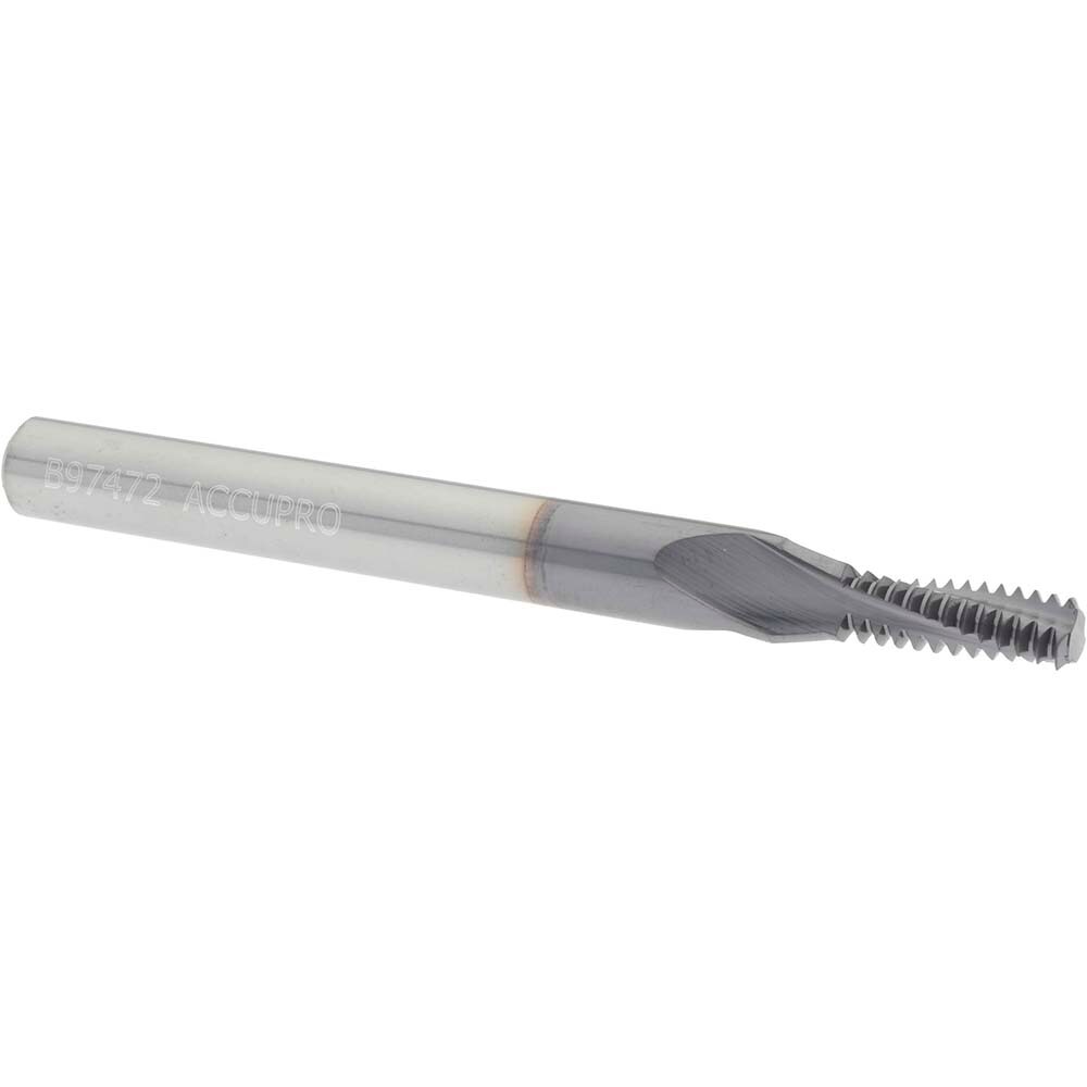Helical Flute Thread Mill: Internal, 3 Flute, 3/16" Shank Dia, Solid Carbide