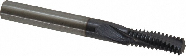 Helical Flute Thread Mill: Internal, 3 Flute, 1/4" Shank Dia, Solid Carbide