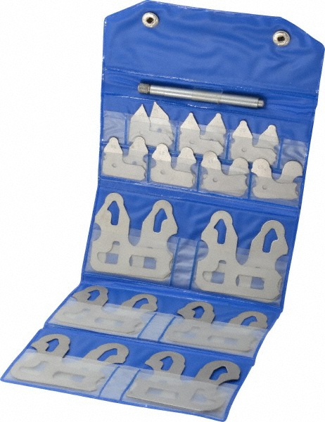 Value Collection 615-4226 Radius Gage Set: Steel, 0.5 to 13 mm Radius, 0.5 mm Graduation, 26 pc Image