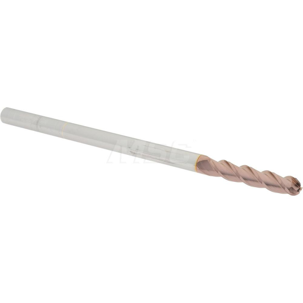 12184527 Ball End Mill: 0.3125" Dia, 1.5" LOC, 3 Flute, Solid Carbide  