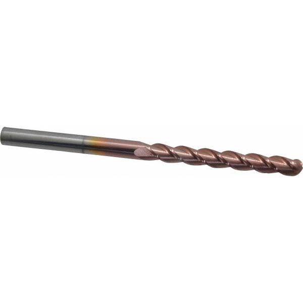 12184539 Ball End Mill: 0.375" Dia, 3" LOC, 3 Flute, Solid Carbide  