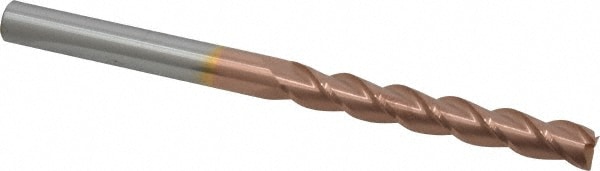 Accupro 12182251 Square End Mill: 7/16 Dia, 3 LOC, 7/16 Shank Dia, 6 OAL, 3 Flutes, Solid Carbide 