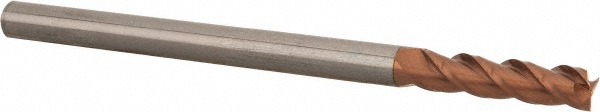 12182308 Square End Mill: 3/8 Dia, 1-1/2 LOC, 3/8 Shank Dia, 6 OAL, 3 Flutes, Solid Carbide  