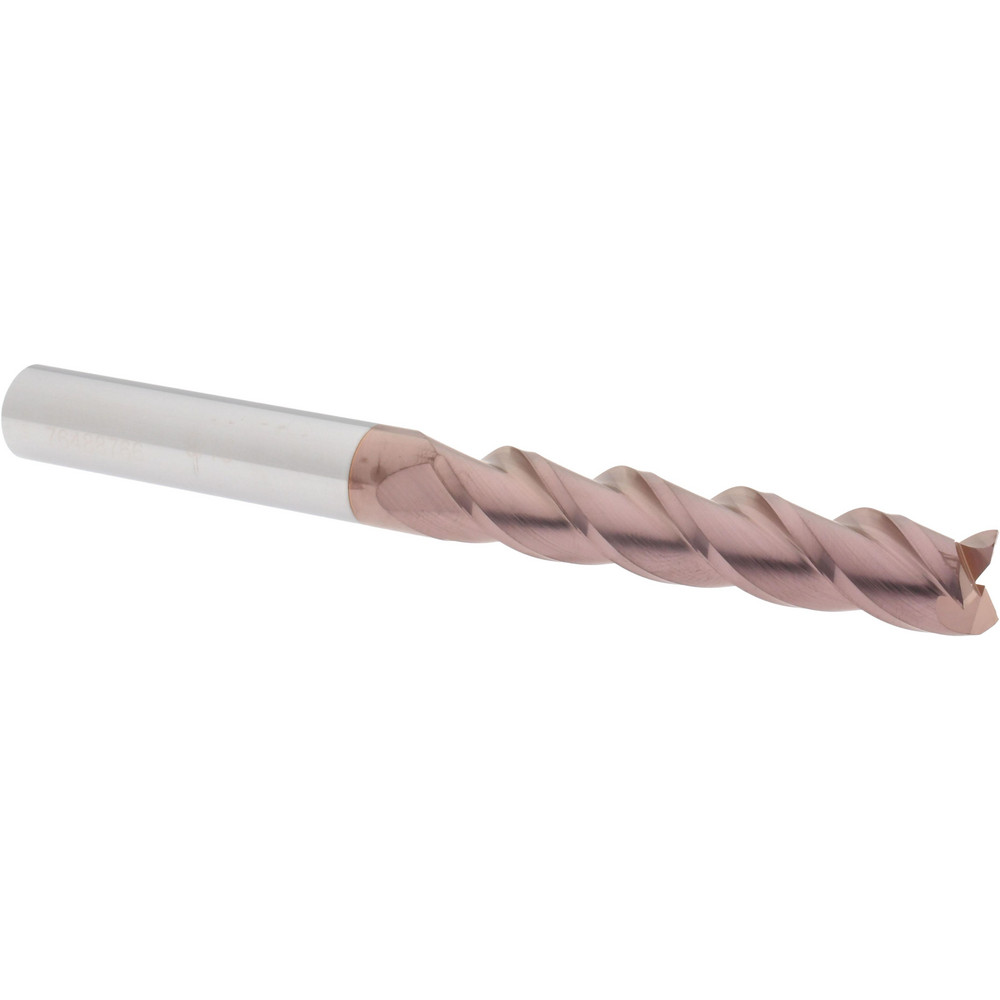 12182257 Square End Mill: 9/16 Dia, 3 LOC, 9/16 Shank Dia, 6 OAL, 3 Flutes, Solid Carbide  