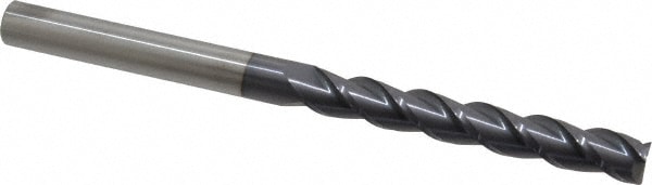 Accupro 12182252 Square End Mill: 7/16 Dia, 3 LOC, 7/16 Shank Dia, 6 OAL, 3 Flutes, Solid Carbide 