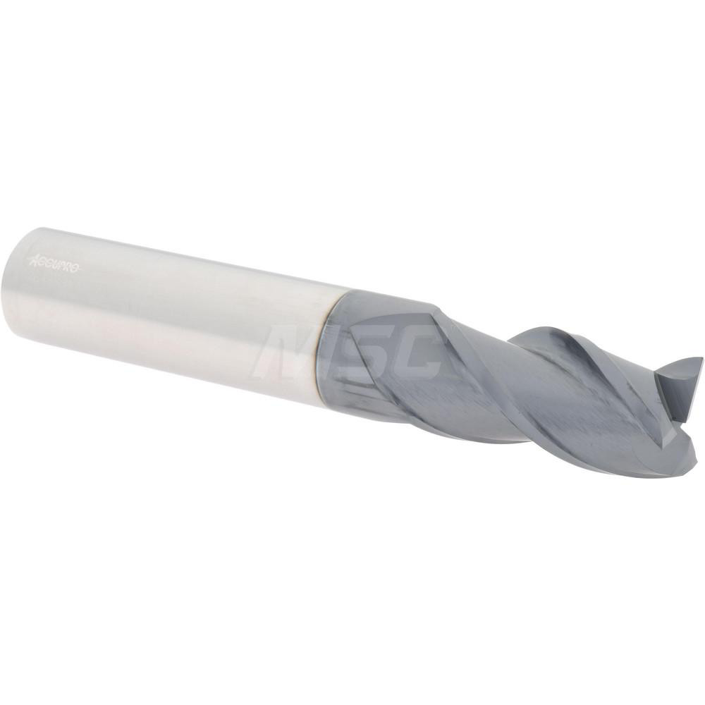 Accupro 12182270 Square End Mill: 1 Dia, 2 LOC, 1 Shank Dia, 6 OAL, 3 Flutes, Solid Carbide Image