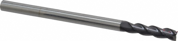 12182309 Square End Mill: 3/8 Dia, 1-1/2 LOC, 3/8 Shank Dia, 6 OAL, 3 Flutes, Solid Carbide  