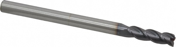 Accupro 12182312 Square End Mill: 7/16 Dia, 1-1/2 LOC, 7/16 Shank Dia, 6 OAL, 3 Flutes, Solid Carbide 