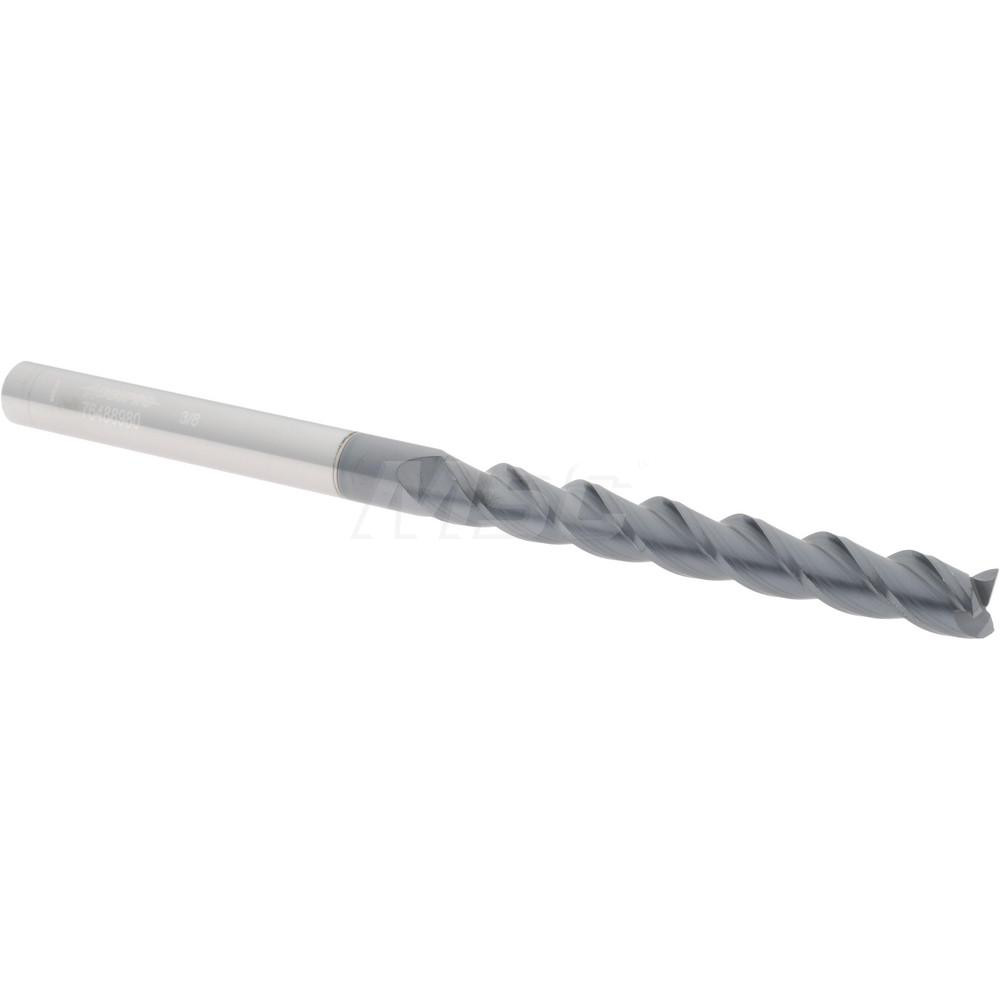 12182318 Square End Mill: 3/8 Dia, 3 LOC, 3/8 Shank Dia, 6 OAL, 3 Flutes, Solid Carbide  