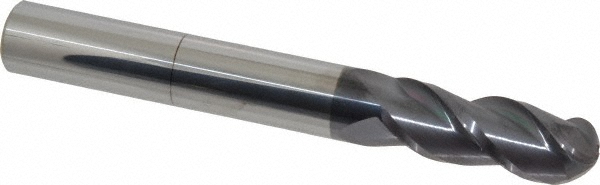 Accupro 12184522 Ball End Mill: 0.75" Dia, 2" LOC, 3 Flute, Solid Carbide Image