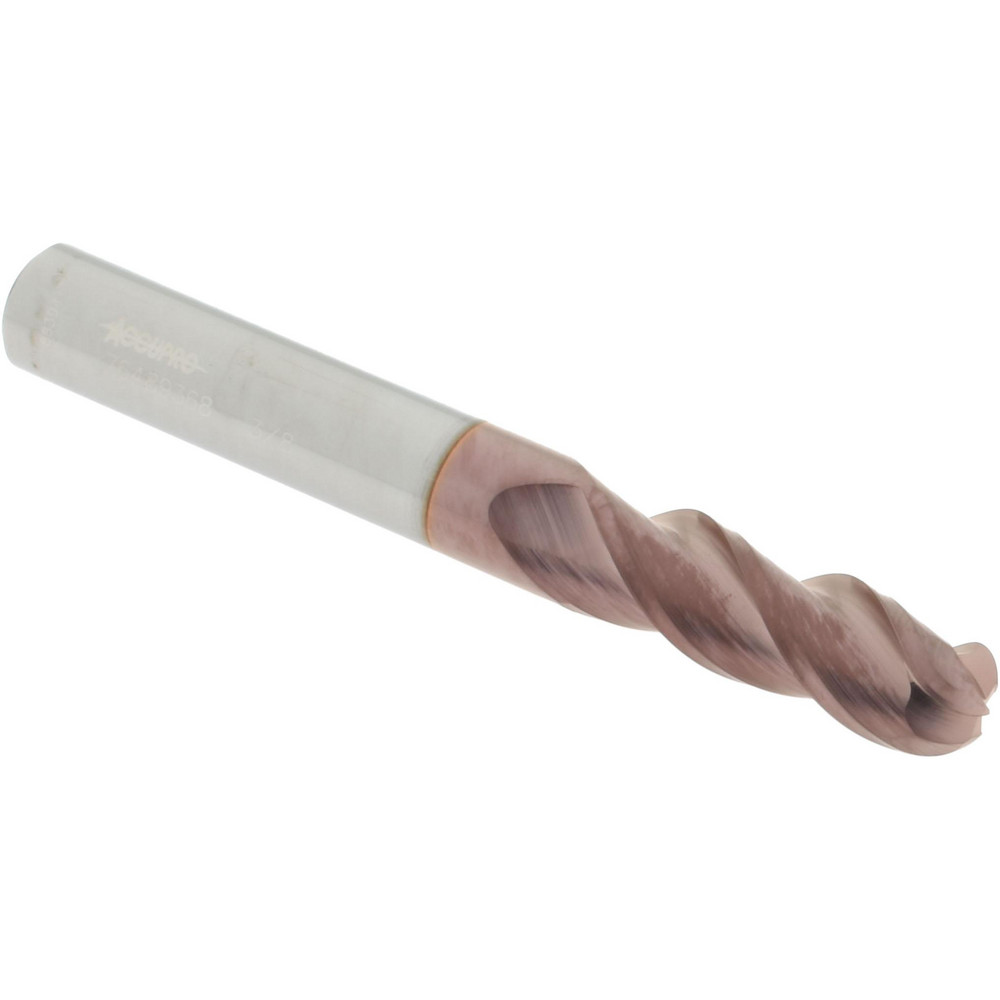 12184443 Ball End Mill: 0.375" Dia, 1.125" LOC, 3 Flute, Solid Carbide  