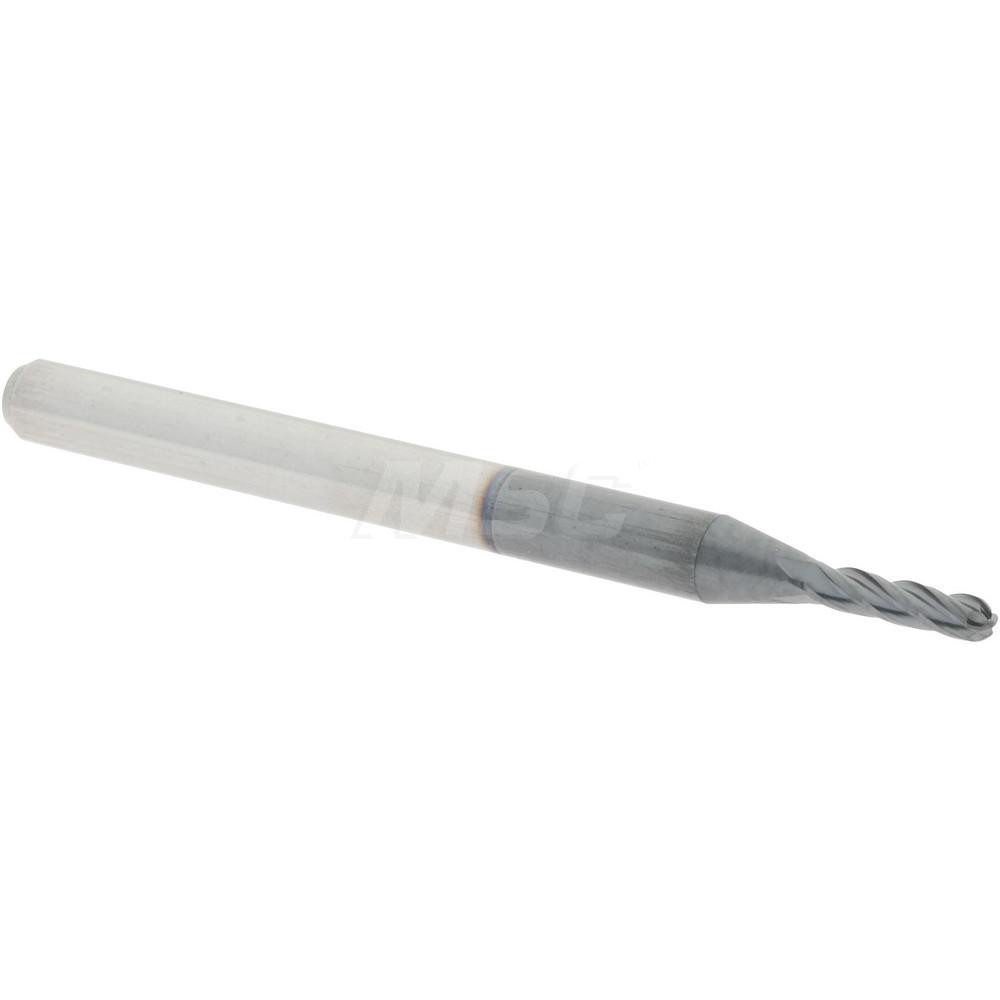 Accupro 12184552 Ball End Mill: 0.0591" Dia, 0.2362" LOC, 4 Flute, Solid Carbide Image