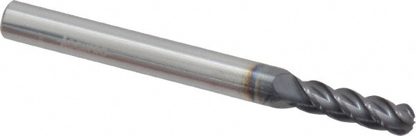 Accupro 5mm Diam 16mm Loc 4 Flute Solid Carbide Ball End Mill 76489731 Msc Industrial Supply