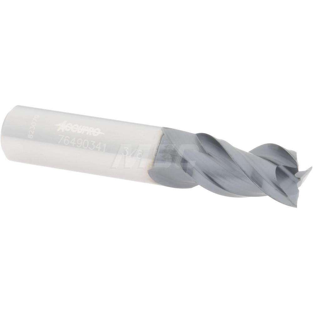 12179729 Square End Mill: 3/8 Dia, 5/8 LOC, 3/8 Shank Dia, 2 OAL, 3 Flutes, Solid Carbide  