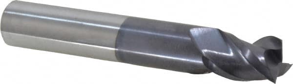 Accupro 12176620 Square End Mill: 7/16 Dia, 9/16 LOC, 7/16 Shank Dia, 2-3/4 OAL, 3 Flutes, Solid Carbide 