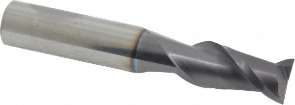 12181457 Square End Mill: 0.4724 Dia, 0.9843 LOC, 2 Flutes, Solid Carbide  