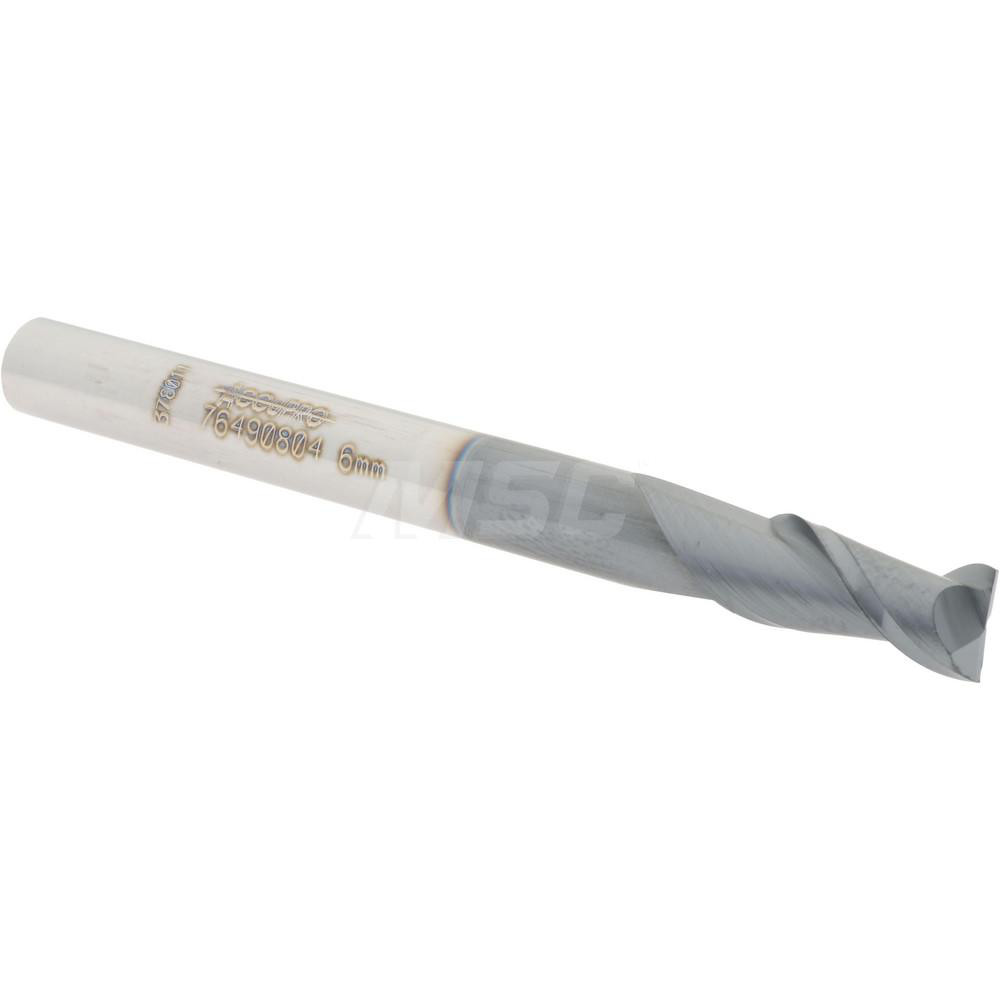 12181628 Square End Mill: 0.2362 Dia, 0.4724 LOC, 2 Flutes, Solid Carbide  