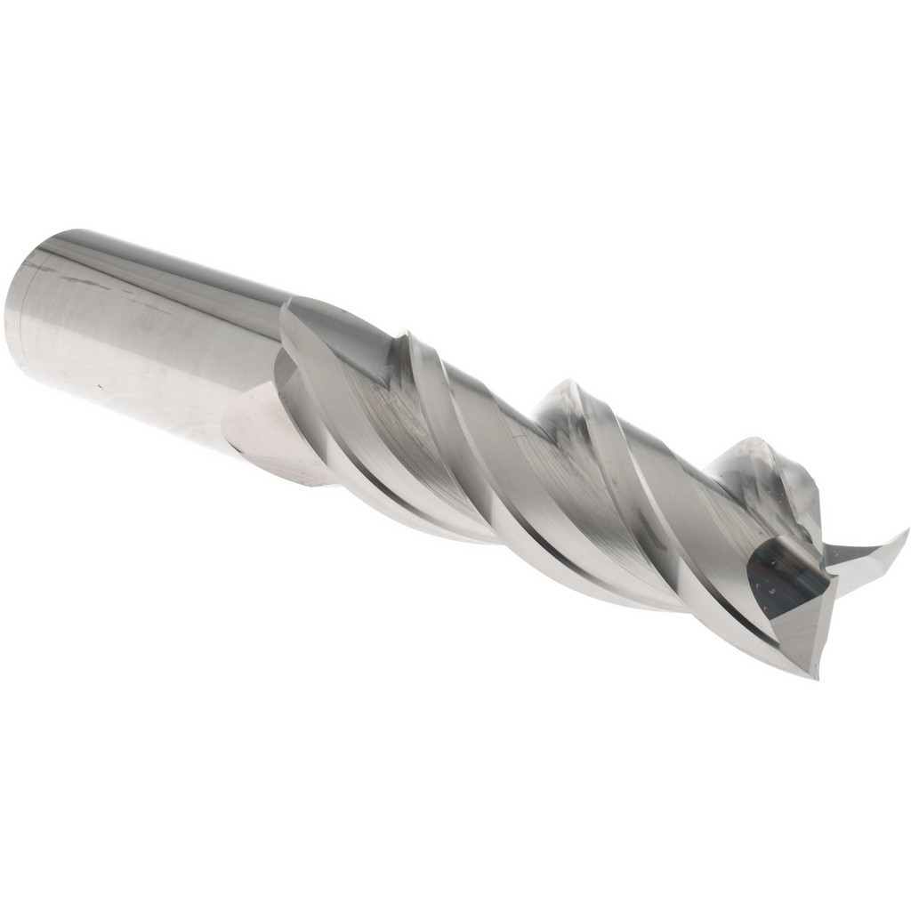 Accupro High Performance Milling Square End Mill: 1" Dia, 3-3/8" LOC - 6" OAL, 1" Shank Dia, 40 deg Helix, Bright/Uncoated Finish, Single End