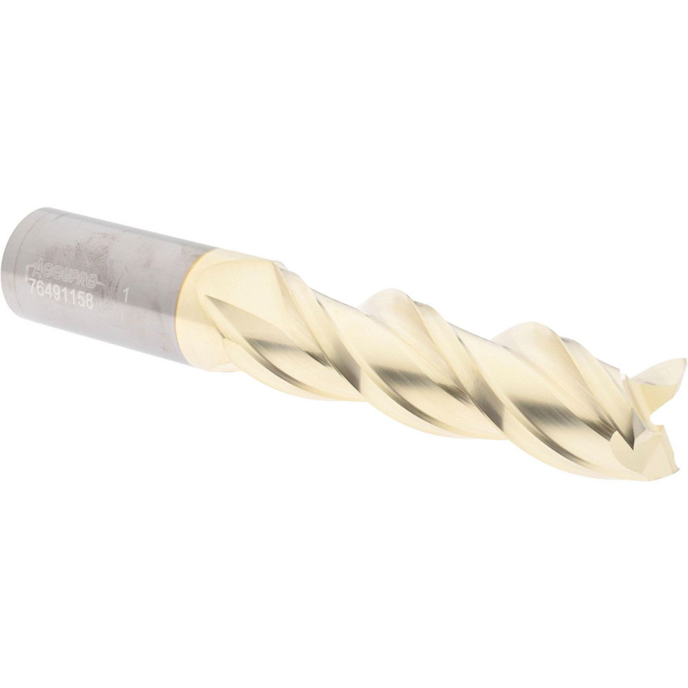 Accupro 12179770 Square End Mill: 1 Dia, 3-3/8 LOC, 1 Shank Dia, 6 OAL, 3 Flutes, Solid Carbide Image