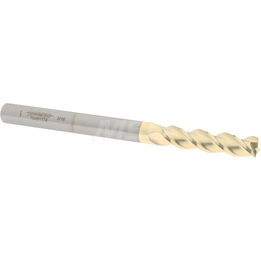 12178598 Square End Mill: 5/16 Dia, 1-1/4 LOC, 5/16 Shank Dia, 4 OAL, 3 Flutes, Solid Carbide  