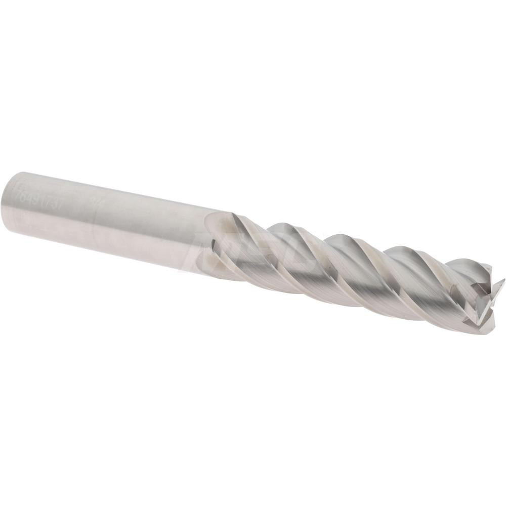 Accupro 12183368 Corner Radius End Mill: 3/4" Dia, 3" LOC, 0.03" Radius, 4 Flutes, Solid Carbide Image