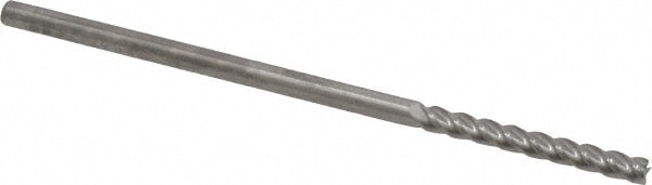 Accupro 12183187 Corner Radius End Mill: 1/8" Dia, 1" LOC, 0.01" Radius, 4 Flutes, Solid Carbide Image