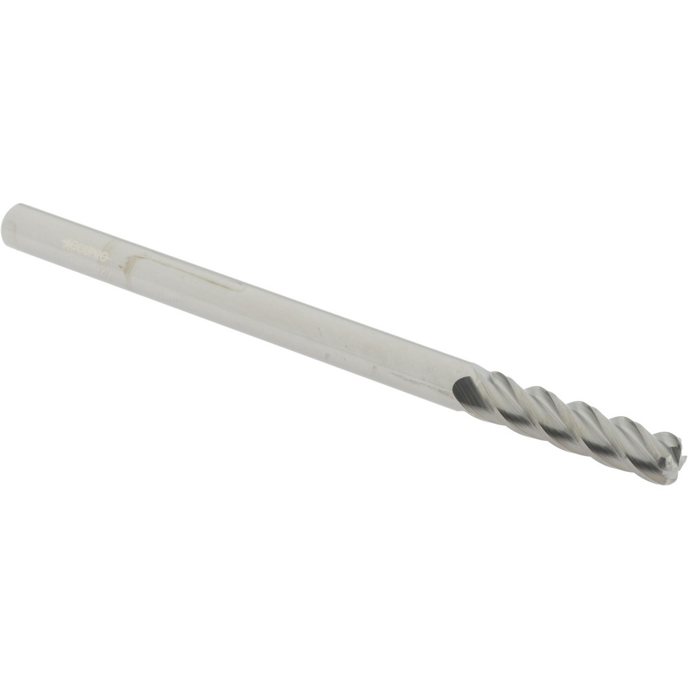 12183477 Corner Radius End Mill: 1/4" Dia, 1" LOC, 0.06" Radius, 4 Flutes, Solid Carbide  