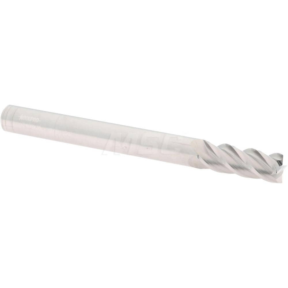 Accupro 12183523 Corner Radius End Mill: 3/8" Dia, 1" LOC, 0.01" Radius, 4 Flutes, Solid Carbide 