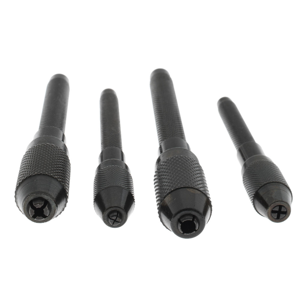 Mitutoyo 985-143 Pin Vise Set - 4 Piece Precision Hand Drill Set