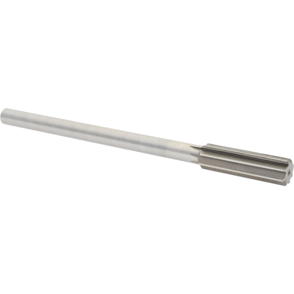 Value Collection SM0405930 Chucking Reamer: 0.593" Dia, 8" OAL, 2" Flute Length, Straight Shank, High Speed Steel Image