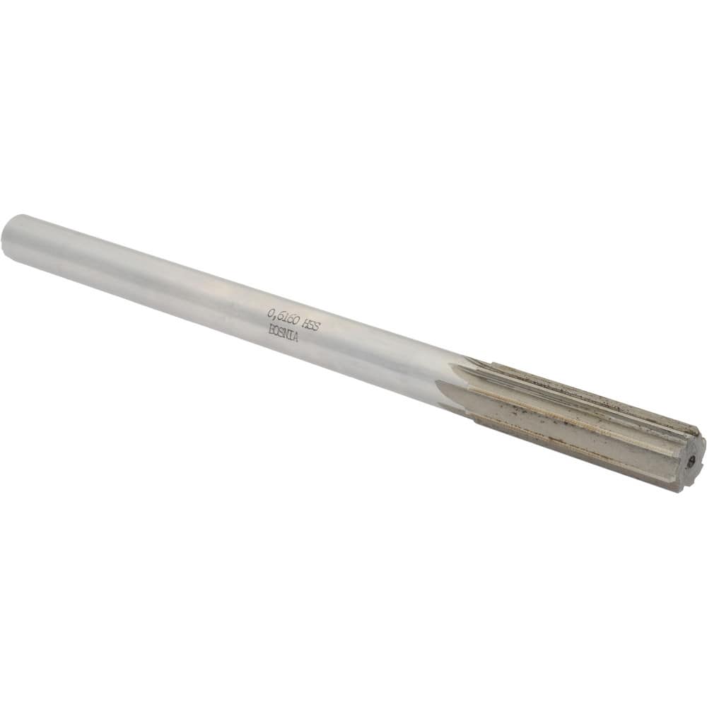 Value Collection SM0406160 Chucking Reamer: 0.616" Dia, 9" OAL, 2-1/4" Flute Length, Straight Shank, High Speed Steel 