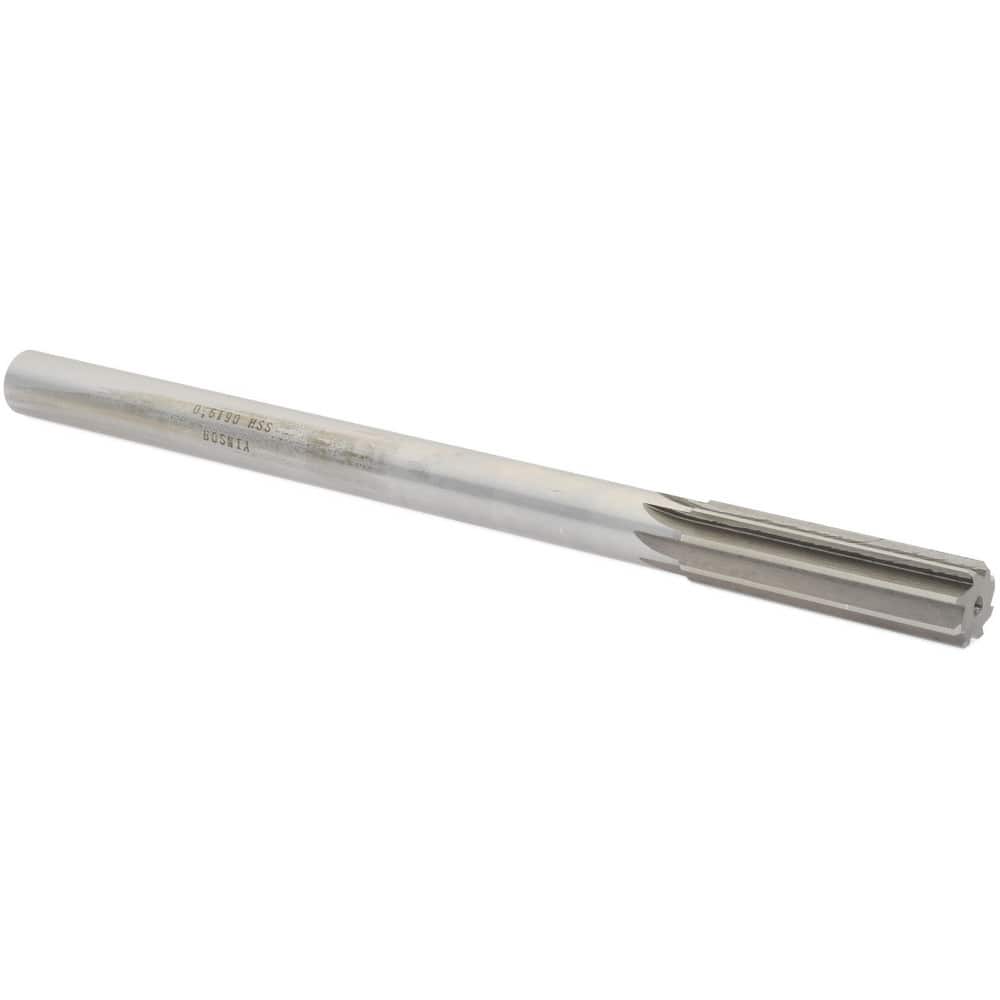 Value Collection SM0406190 Chucking Reamer: 0.619" Dia, 9" OAL, 2-1/4" Flute Length, Straight Shank, High Speed Steel 