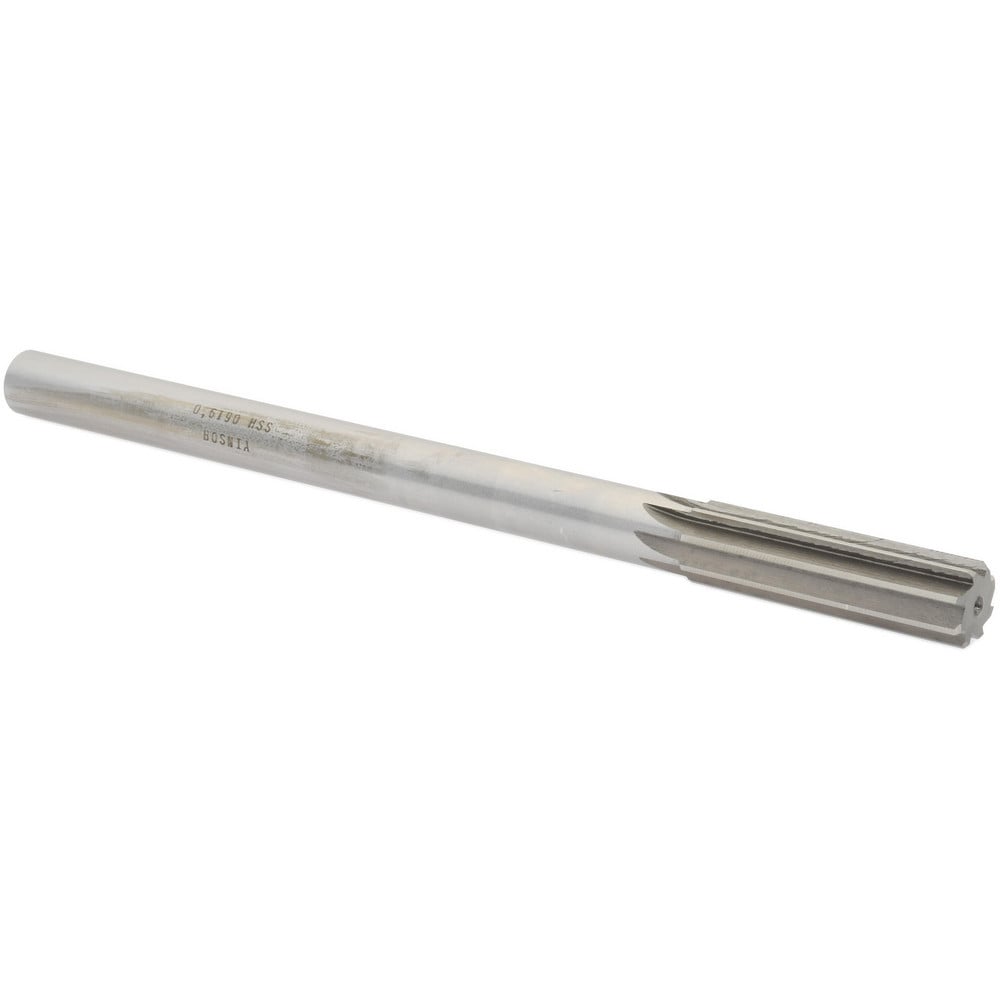 Value Collection SM0406190 Chucking Reamer: 0.619" Dia, 9" OAL, 2-1/4" Flute Length, Straight Shank, High Speed Steel Image