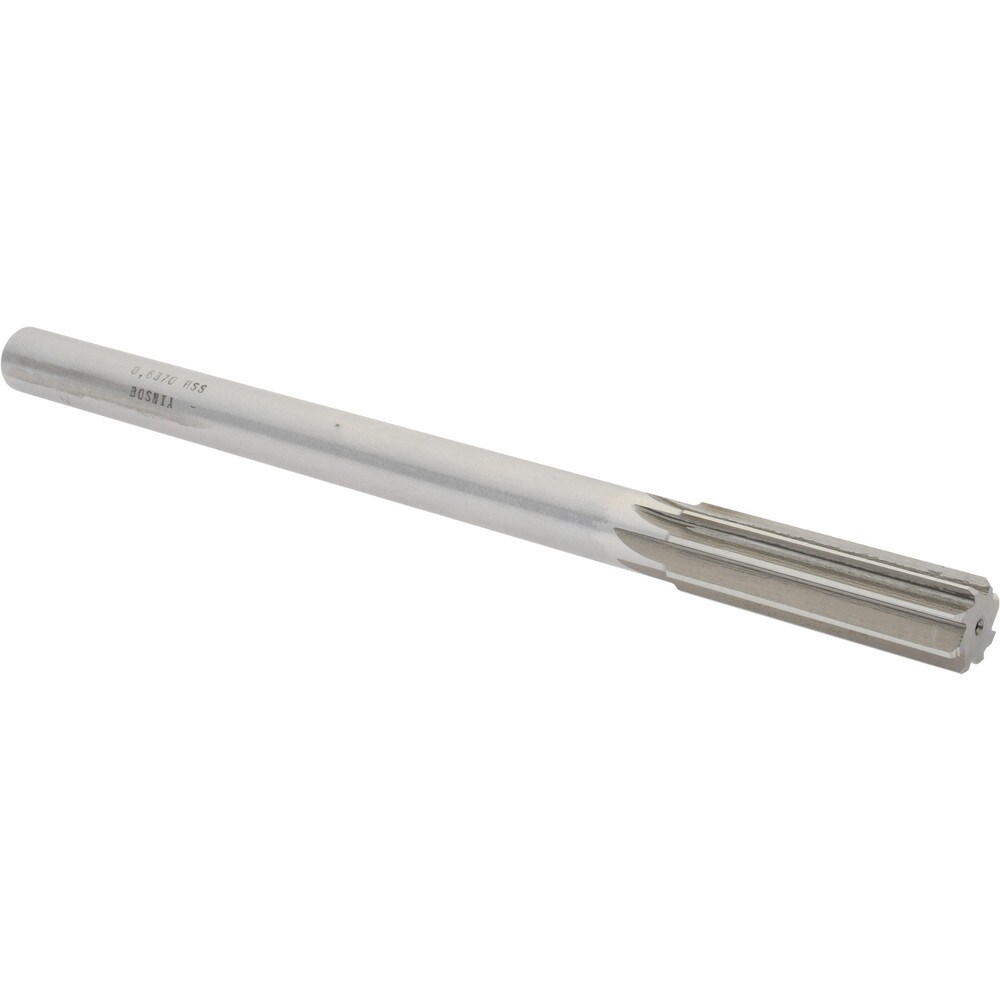 Value Collection SM0406370 Chucking Reamer: 0.637" Dia, 9" OAL, 2-1/4" Flute Length, Straight Shank, High Speed Steel Image