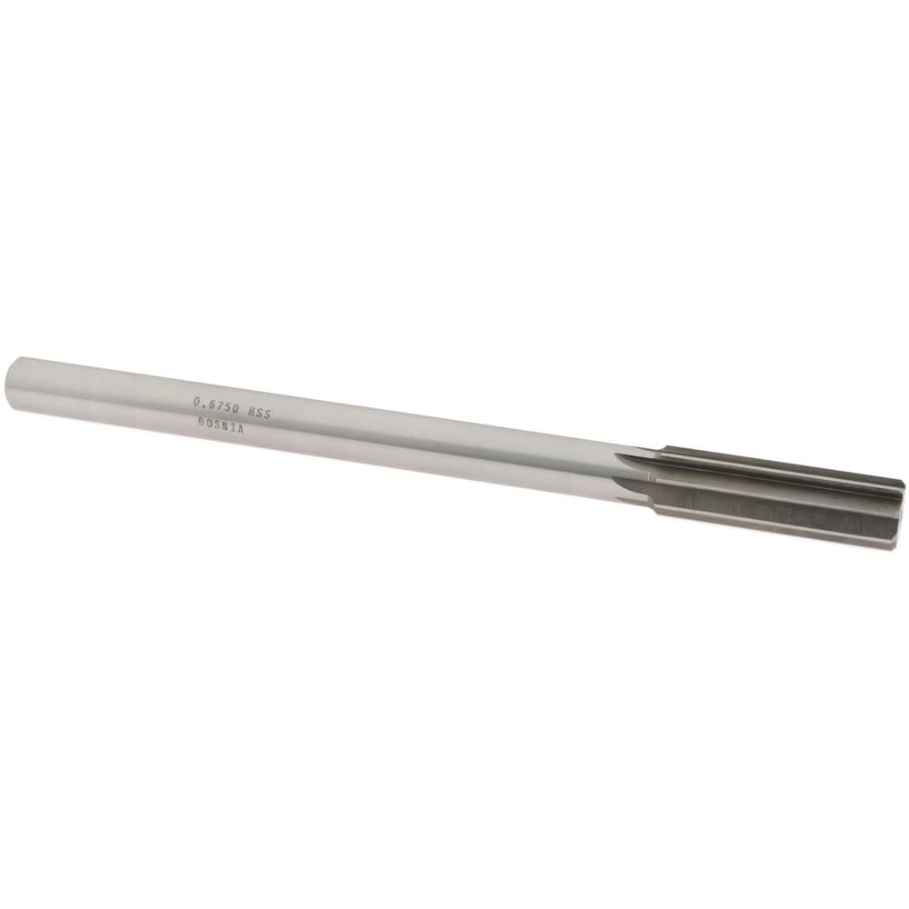 Value Collection SM0406750 Chucking Reamer: 0.675" Dia, 9" OAL, 2-1/4" Flute Length, Straight Shank, High Speed Steel Image