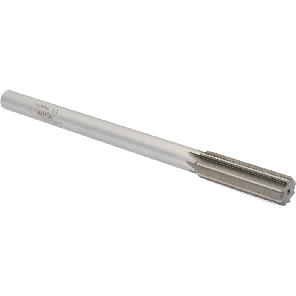 Value Collection SM0406760 Chucking Reamer: 0.676" Dia, 9" OAL, 2-1/4" Flute Length, Straight Shank, High Speed Steel Image