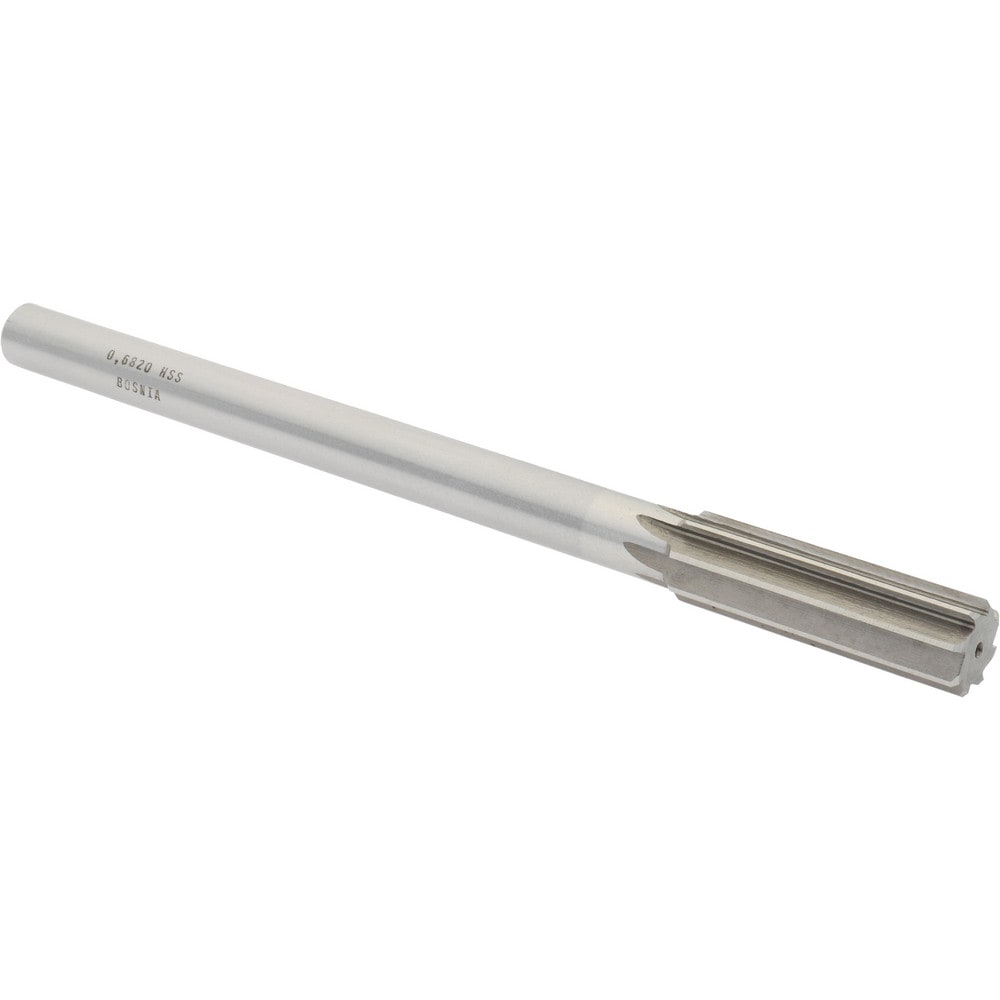 Value Collection SM0406820 Chucking Reamer: 0.682" Dia, 9" OAL, 2-1/4" Flute Length, Straight Shank, High Speed Steel Image