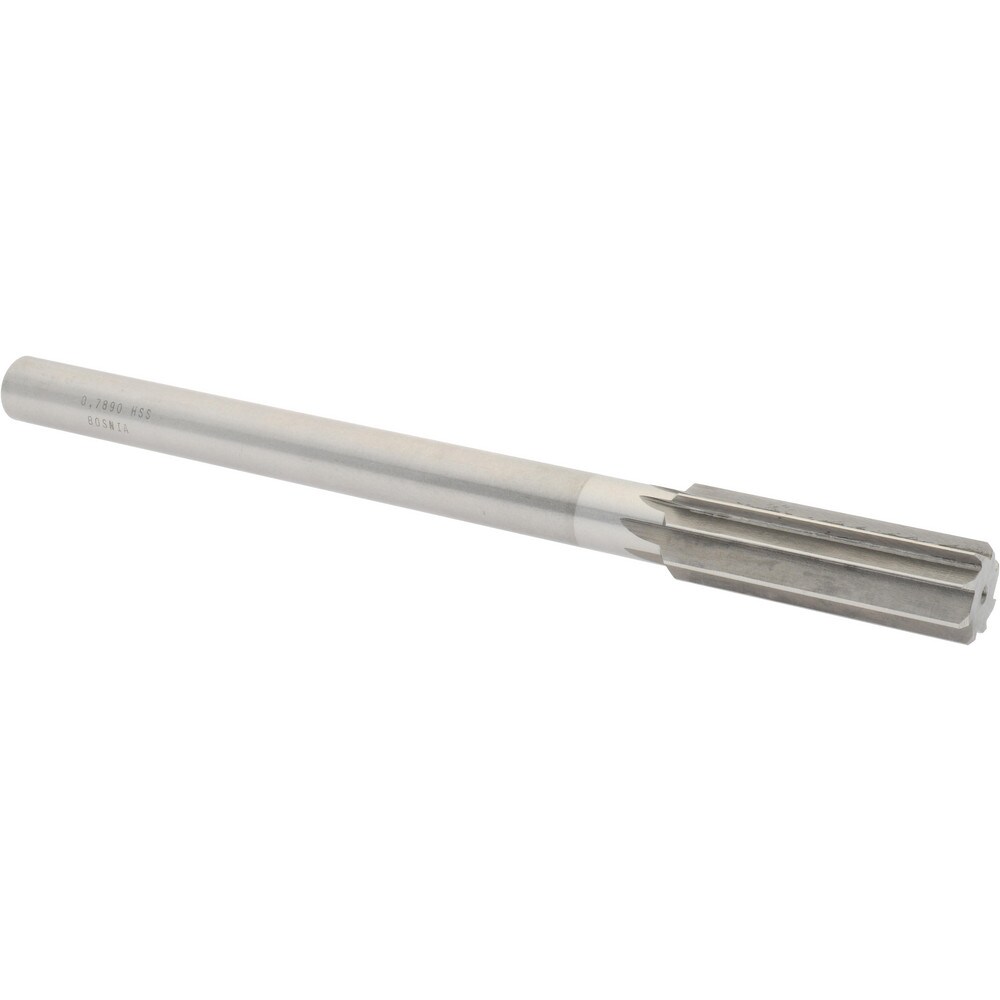 Value Collection SM0407890 Chucking Reamer: 0.789" Dia, 9-1/2" OAL, 2-1/2" Flute Length, Straight Shank, High Speed Steel Image