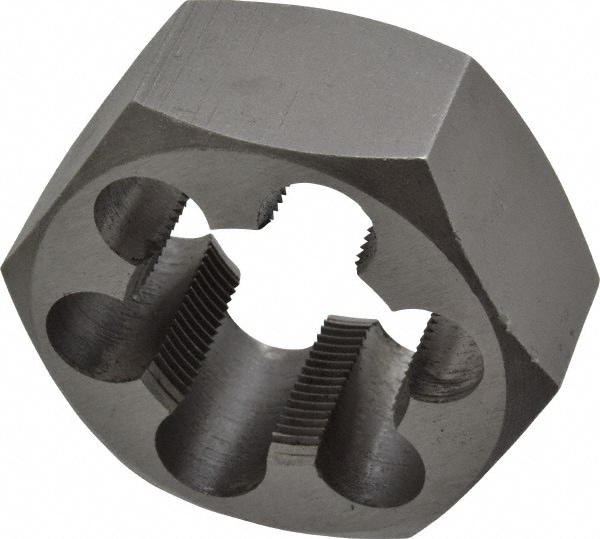 Value Collection 365-1166 Hex Rethreading Die: 1-1/4 - 18 Thread, 1" Thick, Right Hand, Carbon Steel Image