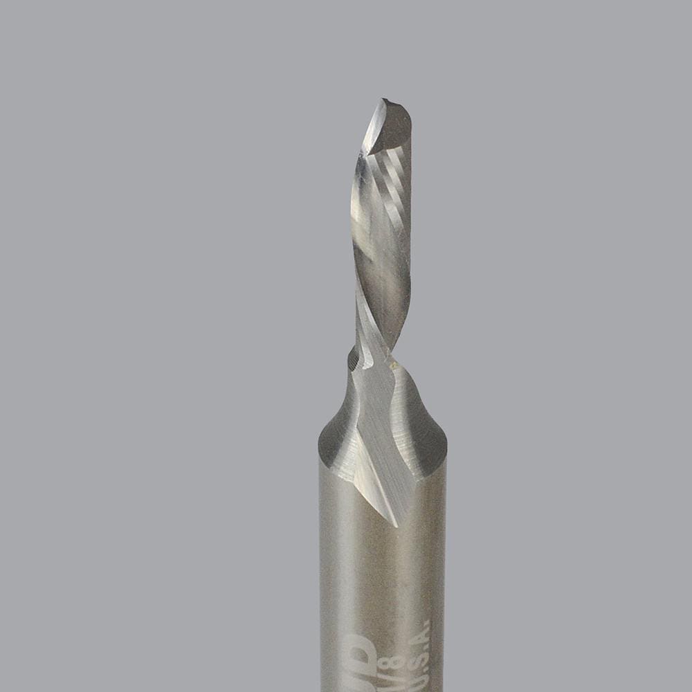 Onsrud 62-610 Spiral Router Bit: 0.125" Dia, 0.5" LOC, 1/4" Shank Dia, Downcut Image