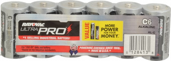 Standard Battery: Size C, Alkaline - Button Tab Terminal