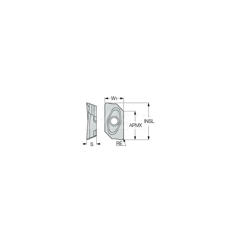 Iscar - Milling Insert: HM90 AXCR 150508R-P IC28, Solid Carbide | MSC Direct