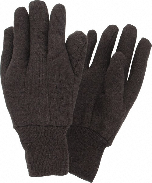 Elisanliving 72 Pairs Premium Cotton Brown Jersey Work Gloves – 8 Oz, Large, Dark Brown, Hand Protection