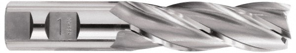 OSG 5476300 Square End Mill: 1-3/4 Dia, 3 LOC, 1-1/4 Shank Dia, 5-1/2 OAL, 6 Flutes, Cobalt Image